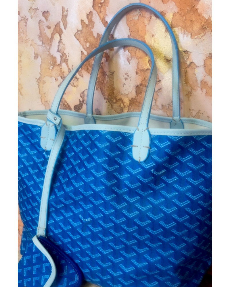 Monogram Detaylı Yavrulu Kadın Omuz Çantası Tote Bag Goyard Style