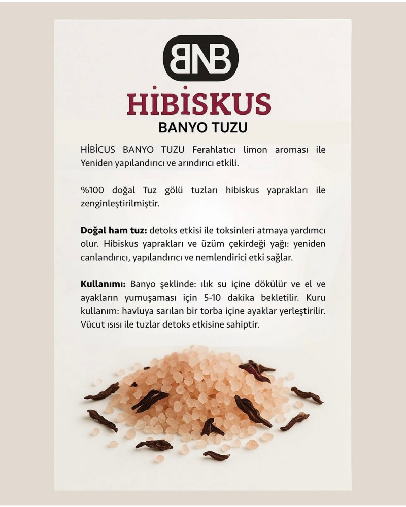 HİBİSKUS BANYO TUZU