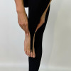 Parmak Arası Yüksek Bel Toparlayıcı Tayt Siyah